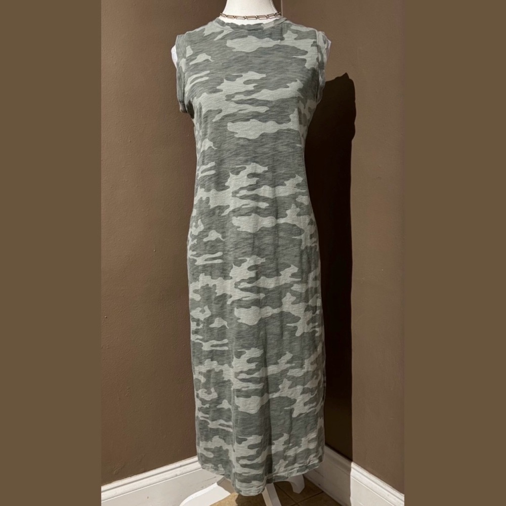 Light Green Camo Maxi Dress